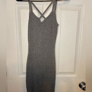 Midi women’s grey knit dress